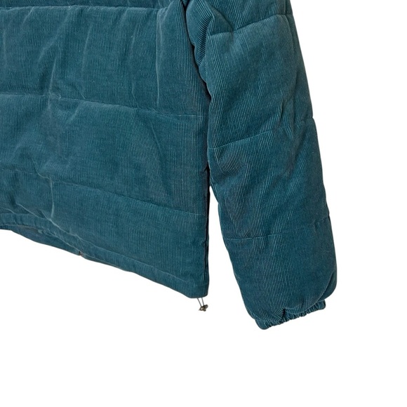 Levi's Women's Zoe Corduroy Puffer Jacket - Teal- Size Medium - Picture 9 of 14